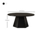 Mid-Century Iron Round Pedestal Coffee Cocktail Table Set in Black & White