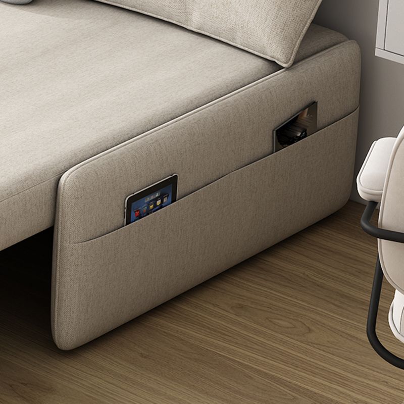 Modern Linen Blend Sleeper Sofa Upholstered Armless Sofa Bed Clearhalo 'furn' 'furn_futons' 'Furniture' 'Futons & Daybeds' 'Futons' 'Living Room Furniture' 1200x1200_46a8ac6f-c840-4914-a57e-9cebe60c0ab7