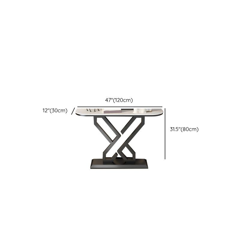 Tavolo di accento in metallo glam tavolo da divano di divano in pietra mezzano per la sala