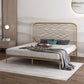 Glam Metallic Standard Bed, Beveled Open-Frame Headboard Bed Frame Clearhalo 'Bedroom Furniture' 'Beds' 'furn' 'furn_beds' 'Furniture' 1200x1200_46ac82a7-bbf8-4010-88f2-9b0f5a495de7