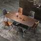 Table à manger industrielle avec plateau en bois marron, Table à manger rectangulaire pour cuisine