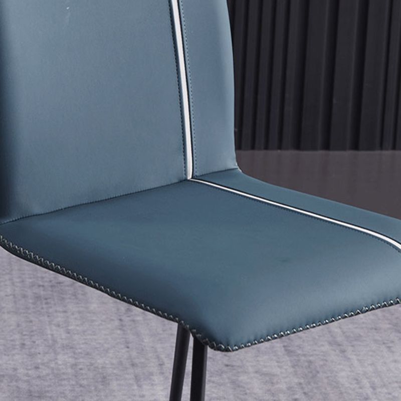 Scandinavian Style Solid Back Armless Dining Chairs Leather Upholstered Dining Chairs (Set of 2) Clearhalo ' kitchen&dining_furn' 'Dining Chairs' 'Dining Tables & Seating' 'dining_chair' 'furn' 'furn_dining_chair' 'Furniture' 'furniture_dining_chair' 'Kitchen & Dining Furniture' 'kitchen' 1200x1200_46acfe7b-cb82-4fcd-82bb-0a750e11b0f6