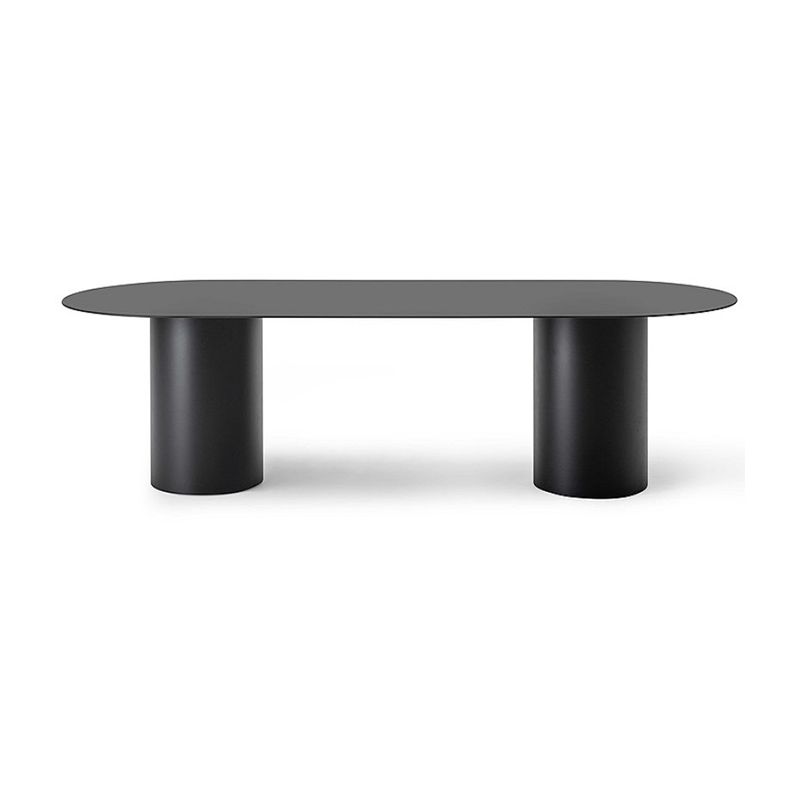 Oval Modern Dining Table Solid Wood Double Pedestal Table for Kitchen Clearhalo ' dining_table' 'Dining Tables & Seating' 'Dining Tables' 'furn' 'furn_dining_table' 'Furniture' 'furniture_dining_table' 'Kitchen & Dining Furniture' 'kitchen&dining_furn' 'kitchen' 'kitchen_dining_table' 1200x1200_46adc0c5-891a-46d7-b0f9-72de20c6b9da