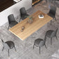 Contemporary Natural Wood Table Home Rectangle Dining Table with Double Pedestal Clearhalo 'Dining Tables & Seating' 'Dining Tables' 'dining_table' 'furn' 'furn_dining_table' 'Furniture' 'furniture_dining_table' 'Kitchen & Dining Furniture' 'kitchen' 'kitchen_dining_table' 1200x1200_46ae06b9-98a7-49bb-937b-a48818b07358