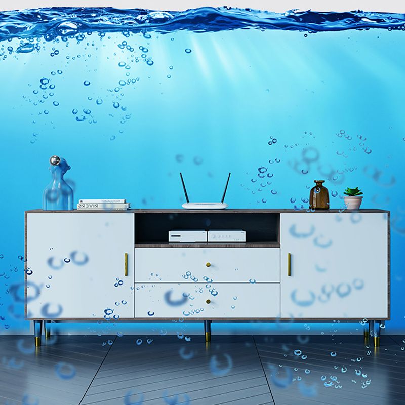 Abbassino TV TV in legno chiuso in legno con cassetti e porte di lusso