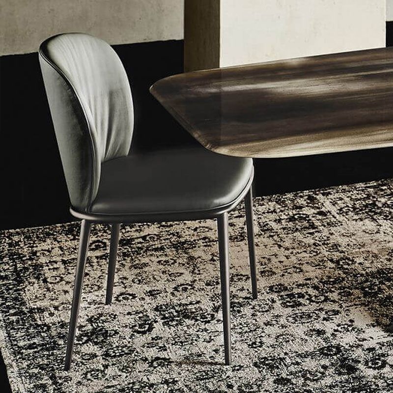 Moderne eetkamerstoelen armloze eetkamerstoelen met metalen benen voor keuken