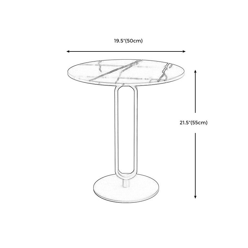 Modern Style Iron Material Base Rock Plate Table Round Side Table Clearhalo 'Coffee & Accent Tables' 'End & Side Tables' 'end_side_tables' 'furn' 'furn_end_side_tables' 'Furniture' 'Living Room Furniture' 1200x1200_46afbc0a-7db9-4eca-b964-f6ada82a76ef