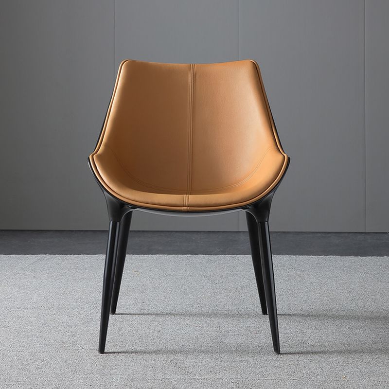 Modern Leather Dining Room Chair Arm Metal Dining Chairs for Restaurant Clearhalo ' kitchen&dining_furn' 'Dining Chairs' 'Dining Tables & Seating' 'dining_chair' 'furn' 'furn_dining_chair' 'Furniture' 'furniture_dining_chair' 'Kitchen & Dining Furniture' 'kitchen' 1200x1200_46afcf73-9148-4480-bbae-d5c789f07544
