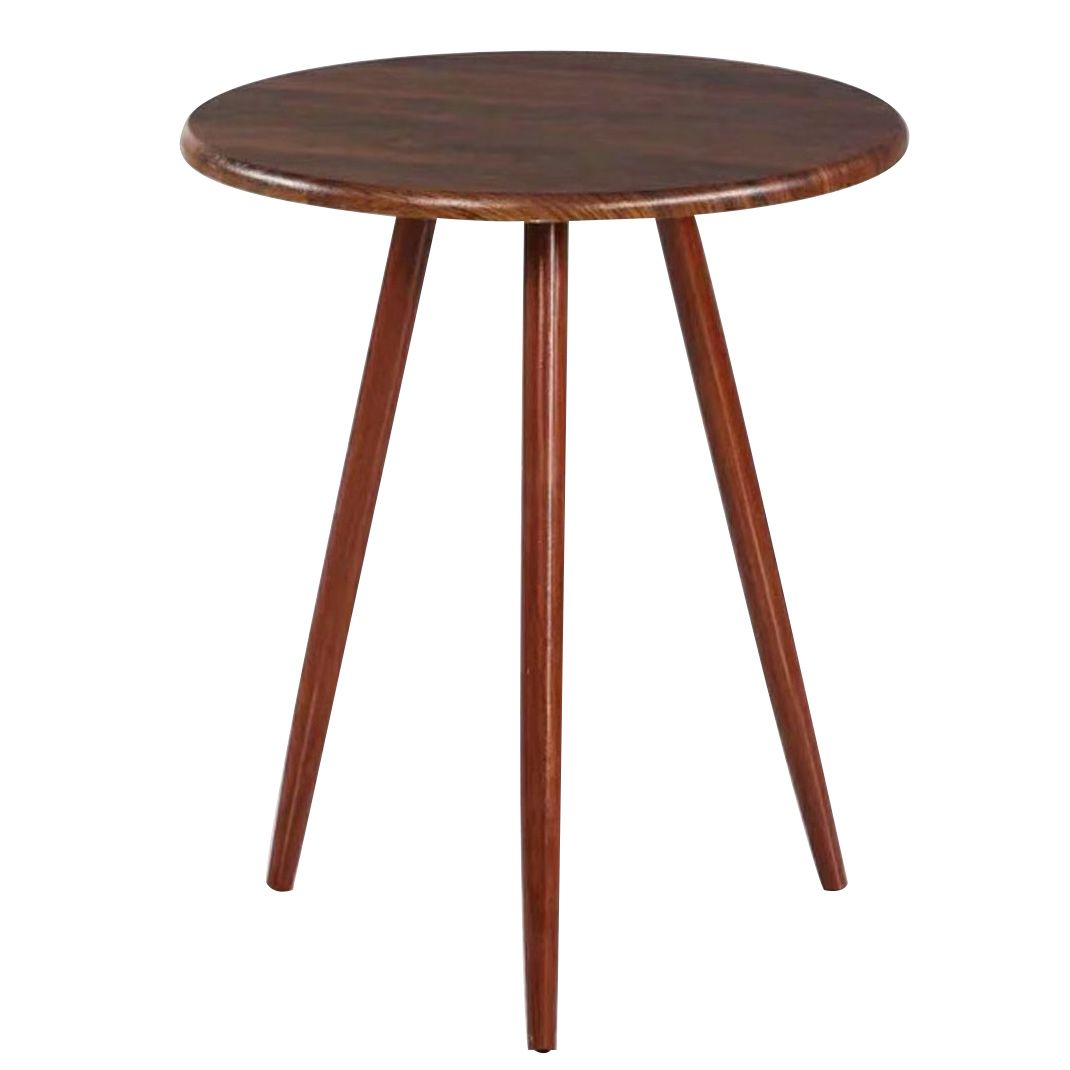 28.74 "Table lateral de estilo contemporáneo de estilo 3 patas de acento lateral redondo de madera de 3 patas