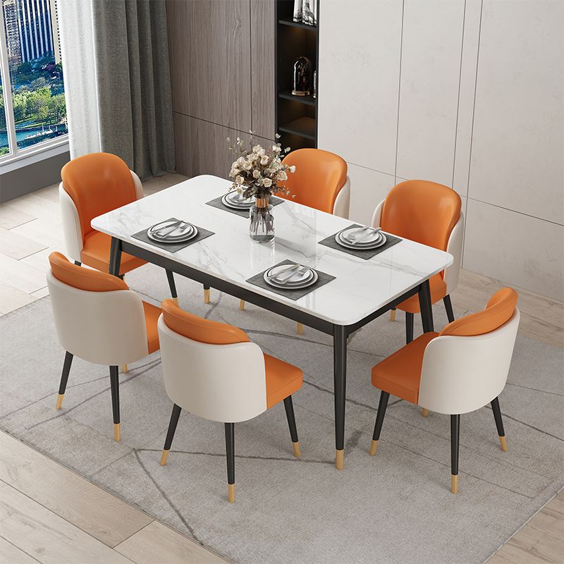 Metal Traditional Luxury Rectangle Table Sintered Stone Table with 4 Legs Clearhalo ' dining_table' 'Dining Tables & Seating' 'Dining Tables' 'furn' 'furn_dining_table' 'Furniture' 'furniture_dining_table' 'Kitchen & Dining Furniture' 'kitchen&dining_furn' 'kitchen' 'kitchen_dining_table' 1200x1200_46b1b0e1-8f2a-4c4c-a7cf-f3a82bcdc9a0
