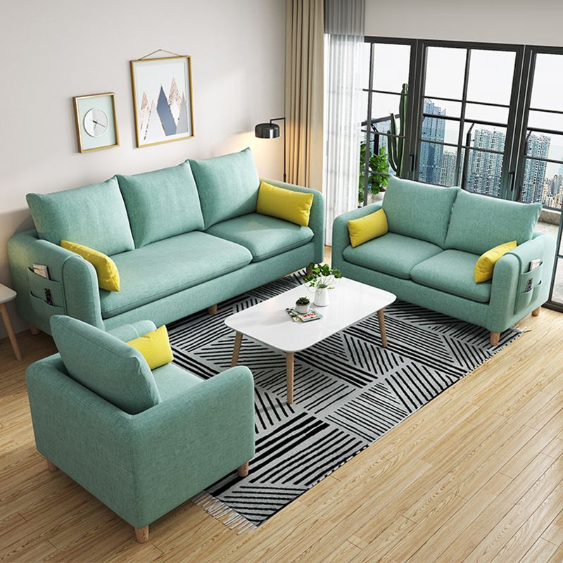 Modern Tuxedo Arm Sofa with Bolster Pillows Standard Sofa with Storage for Living Room Clearhalo 'furn' 'furn_sofas' 'Furniture' 'furniture_sofas' 'kitchen' 'kitchen_sofas' 'Living Room Furniture' 'Sofa' 'sofas' 1200x1200_46b23527-c1a2-49aa-8bee-424cf3d9f6ef