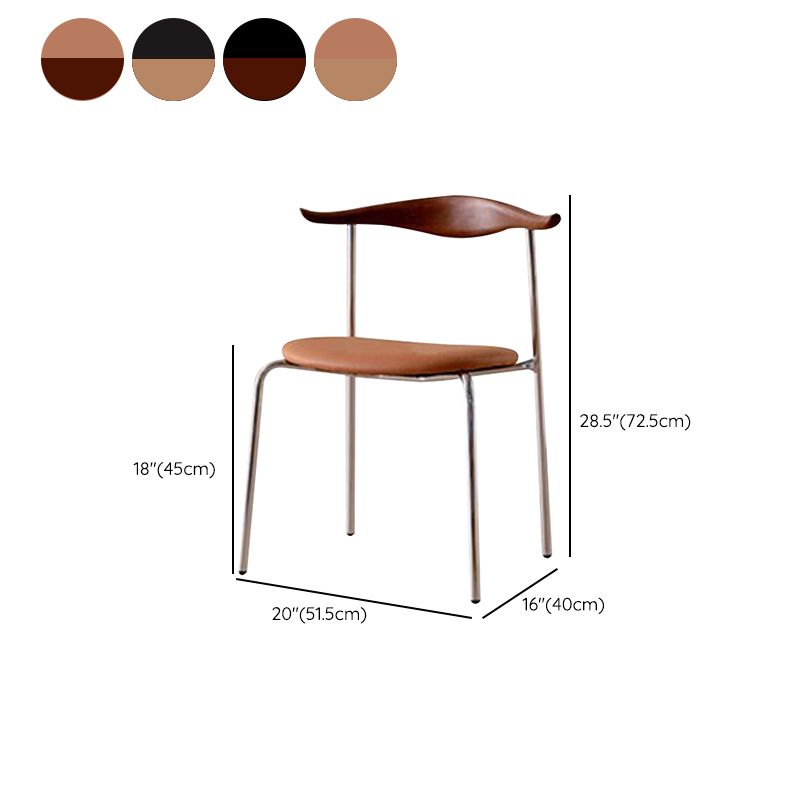 Metal Dining Chair Wooden Simplified Side Chair for Dining Room Clearhalo 'Dining Chairs' 'Dining Tables & Seating' 'dining_chair' 'furn' 'furn_dining_chair' 'Furniture' 'Kitchen & Dining Furniture' 1200x1200_46b4f6be-d83a-4780-8fc3-dfcad9710c7e