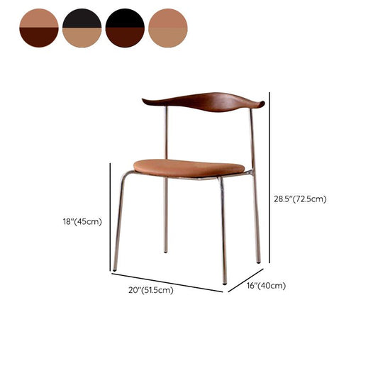 Metal Dining Chair Wooden Simplified Side Chair for Dining Room Clearhalo 'Dining Chairs' 'Dining Tables & Seating' 'dining_chair' 'furn' 'furn_dining_chair' 'Furniture' 'Kitchen & Dining Furniture' 1200x1200_46b4f6be-d83a-4780-8fc3-dfcad9710c7e