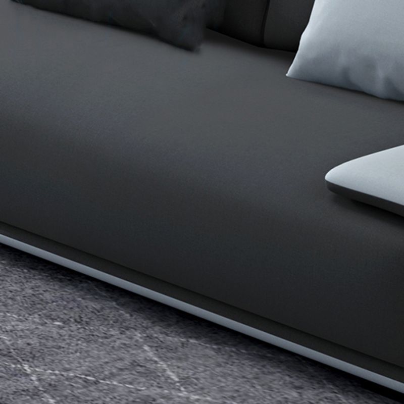 Scandinavian Velvet 3/4-seat Sectional Pillow Top Arm Sectional