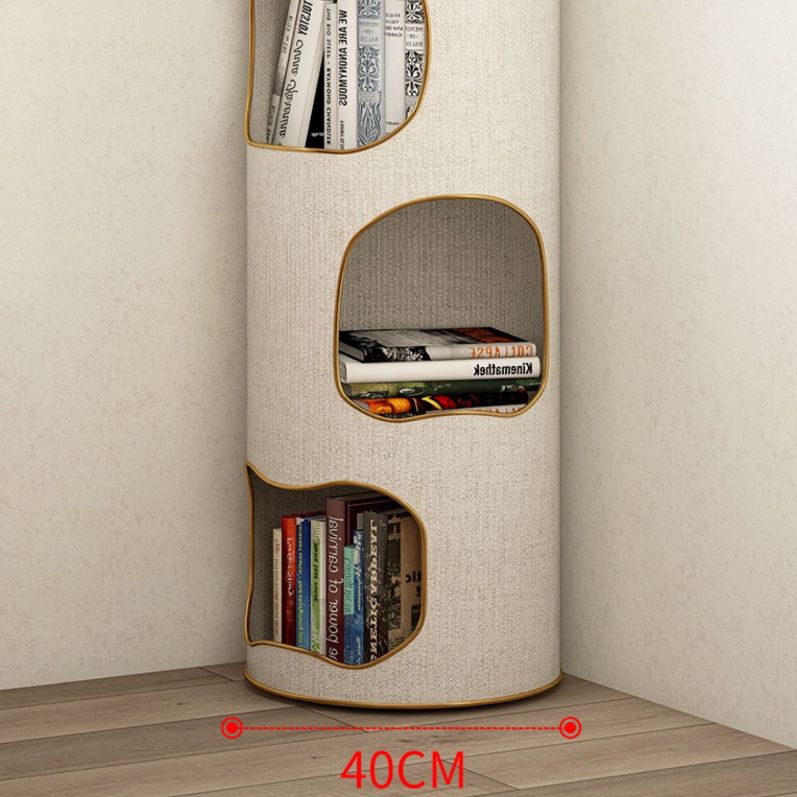 Glam Plastic Bookshelf Standard Closed Back Bookcase with Shelves