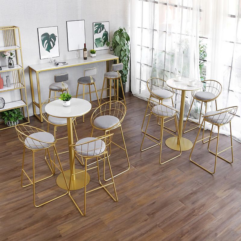 White Glam Style Bar Table in Iron Top and Faux Marble Bar Table for Living Room Clearhalo 'Bar Furniture' 'Bar Tables' 'bar_tables' 'furn' 'furn_bar_tables' 'Furniture' 'furniture_bar_tables' 'Kitchen & Dining Furniture' 1200x1200_46ba1563-4c71-47b3-86da-9aa64f1bf4ed
