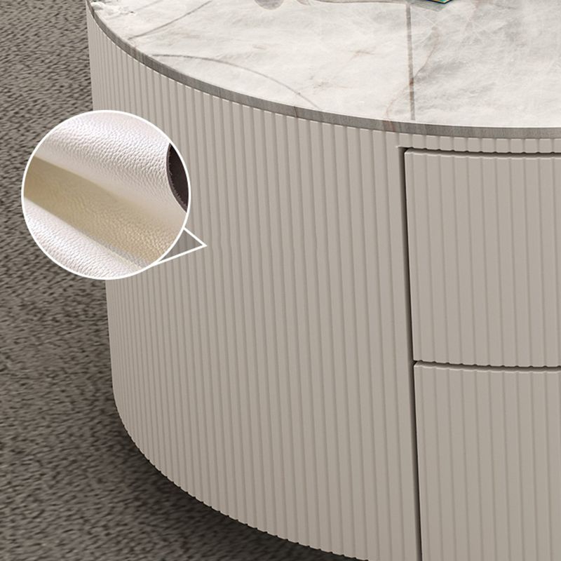 Glam Nesting Coffee Table Set Frame Round Slate Coffee Table with Drawers Clearhalo 'Coffee & Accent Tables' 'Coffee Tables' 'coffee_tables' 'furn' 'furn_coffee_tables' 'Furniture' 'Living Room Furniture' 1200x1200_46be7101-3c8a-4f91-8fb6-d4c531ced51a