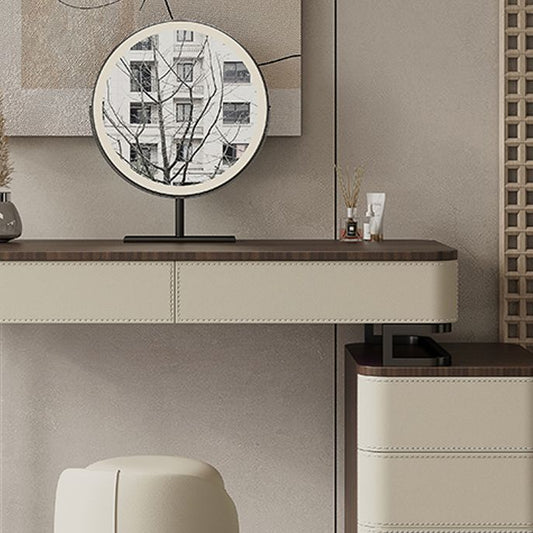 Wooden Make-up Vanity White Makeup Vanity Desk Table with Drawers Clearhalo 'Bedroom Furniture' 'furn' 'furn_makeup_vanities' 'Furniture' 'Makeup Vanities' 'makeup_vanities' 1200x1200_46c04564-7c53-4aec-a3d3-f1887c7bae1c