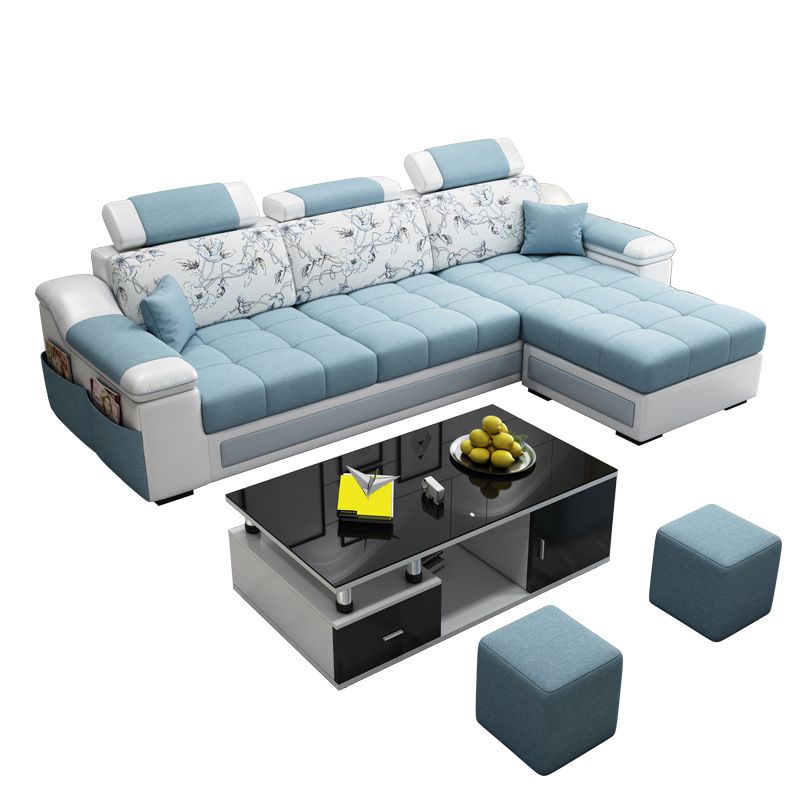 Pillow Top Arm Modular Settee Furniture 3-seater Sofa and Chaise with Pillows Clearhalo 'furn' 'furn_sectionals' 'Furniture' 'furniture_sectionals' 'kitchen' 'kitchen_sectionals' 'Living Room Furniture' 'Sectionals' 1200x1200_46c101eb-9415-4632-aa86-80f94ee88198