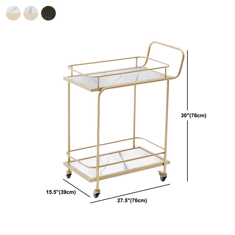 29.92"H Rolling Modern Prep Table Marble Rectangular Prep Table for Home Use