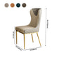 Glam Indoor Dining Chair Wingback Dining Room Chair with Metal  Legs