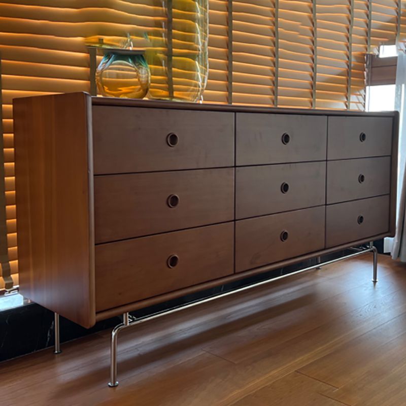 Commode moderne commode coffre en bois massif avec tiroirs 9/6/5