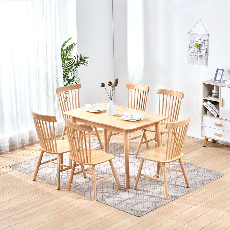 Contemporary Solid Wood Standard Dining Set Rectangle Kitchen Dining Set with 4 Legs Table Clearhalo 'Dining Room Sets' 'Dining Tables & Seating' 'dining_room_set' 'furn' 'furn_dining_room_set' 'Furniture' 'furniture_dining_room_set' 'Kitchen & Dining Furniture' 'kitchen&dining_furn' 'kitchen' 1200x1200_46c6486a-97de-43f1-875f-2b40420c1dd2