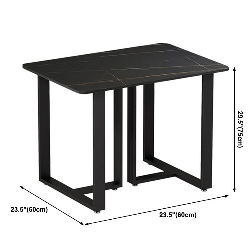 Stone Double Pedestal Table Industrial Style Dining Table for Dinner Kitchen Home Clearhalo ' dining_table' 'Dining Tables & Seating' 'Dining Tables' 'furn' 'furn_dining_table' 'Furniture' 'furniture_dining_table' 'Kitchen & Dining Furniture' 'kitchen&dining_furn' 'kitchen' 'kitchen_dining_table' 1200x1200_46c75769-8a54-4234-90d7-8dbf675f947a