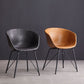 Modern Arm Chair Leather Indoor Dining Chair with Metal Frame