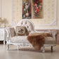 Chaise longue rembourrée Glam, chaise longue à accoudoirs roulés
