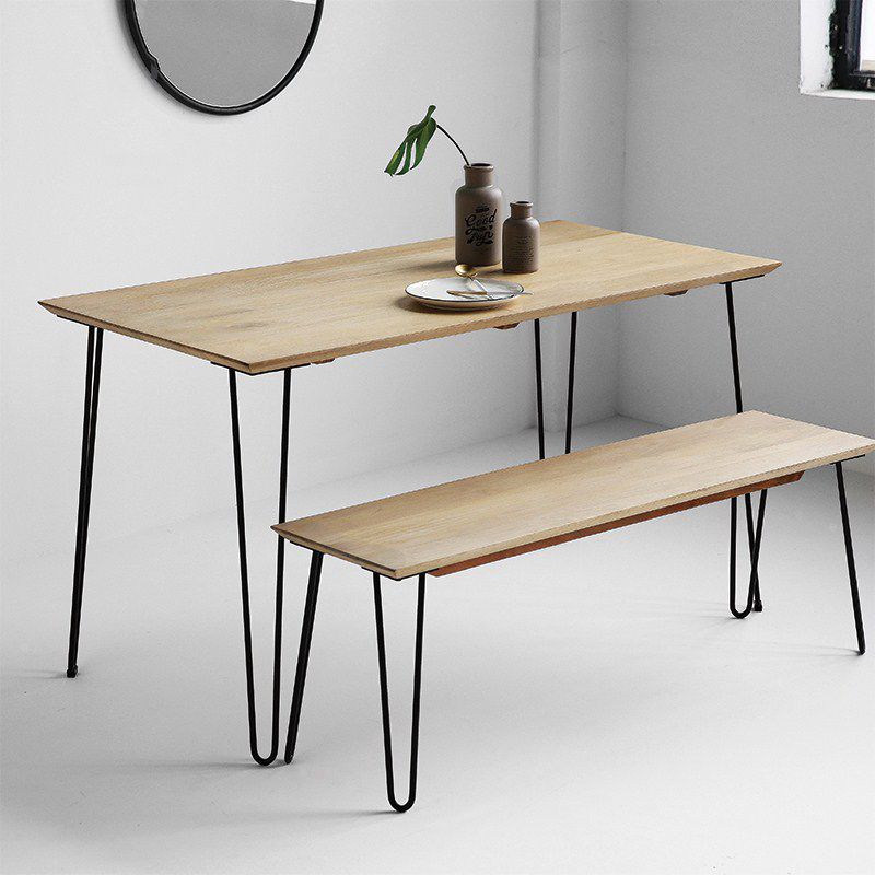 Industrial Rectangle Dining Site Table Pine Solid Wood Dining Room Home Furniture Clearhalo ' dining_table' 'Dining Tables & Seating' 'Dining Tables' 'furn' 'furn_dining_table' 'Furniture' 'furniture_dining_table' 'Kitchen & Dining Furniture' 'kitchen&dining_furn' 'kitchen' 'kitchen_dining_table' 1200x1200_46ca351f-ec15-43a3-9411-4866cd042af1