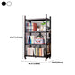 Modern Style Bookshelf Metal Open Back Folding Bookcase for Office