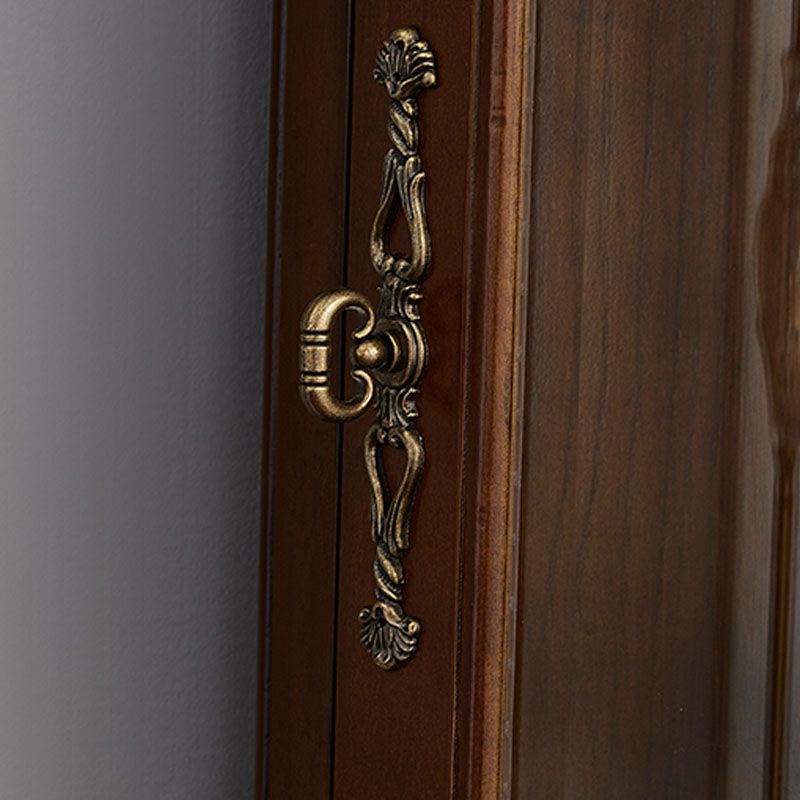 Glas in stand met vaste houten hoek rustieke accentkast met deuren