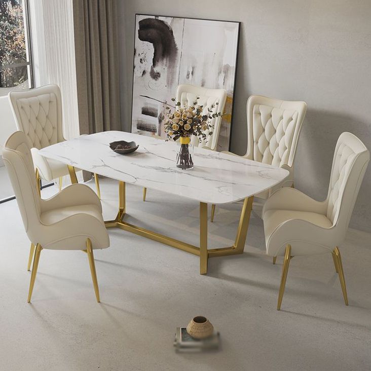 Nordic Style Metal Dining Room Armchairs Wingback Side Chair for Home Use Clearhalo ' kitchen&dining_furn' 'Dining Chairs' 'Dining Tables & Seating' 'dining_chair' 'furn' 'furn_dining_chair' 'Furniture' 'furniture_dining_chair' 'Kitchen & Dining Furniture' 'kitchen' 1200x1200_46cc22fb-7eb1-46dc-9080-425d933775cf