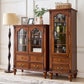 Traditional Display Stand Rubberwood Hutch Cabinet for Living Room Clearhalo 'Display & China Cabinets' 'display_china_cabinets' 'furn' 'furn_display_china_cabinets' 'Furniture' 'Kitchen & Dining Furniture' 1200x1200_46cc5d4f-eb9f-403d-846d-918ca05ec7ea