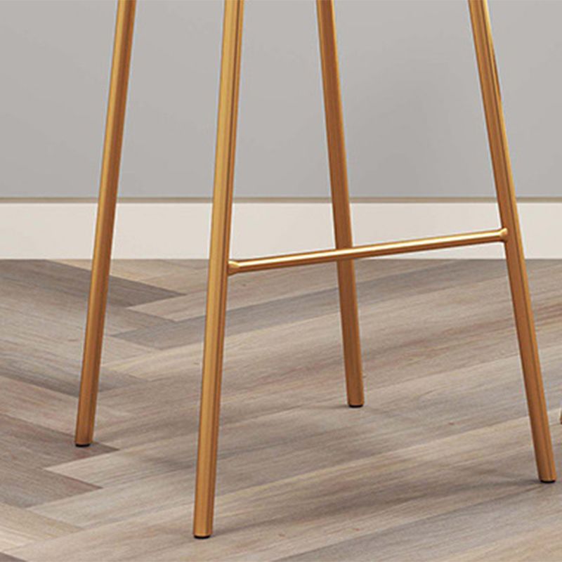 Nordic Low Back Bar-stool Round Seat Counter Bar Stool with Metal Legs Clearhalo 'Bar Furniture' 'Bar Stools' 'bar_stools' 'furn' 'furn_bar_stools' 'Furniture' 'Kitchen & Dining Furniture' 1200x1200_46cc93ec-55ba-4abb-ba8b-23190ec38e5d