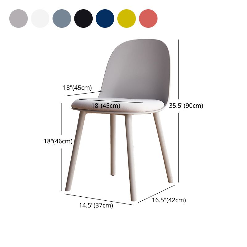 Modern Style Side Chair Plastic Upholstered Dining Side Chair for Indoor Clearhalo 'Dining Chairs' 'Dining Tables & Seating' 'dining_chair' 'furn' 'furn_dining_chair' 'Furniture' 'furniture_dining_chair' 'Kitchen & Dining Furniture' 1200x1200_46ce1238-fce0-4f90-9885-45b2a74f83de