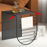 鉄ベースのコーヒーカクテルテーブル付きミッドセンチュリーモダンな長方形のコーヒーテーブル