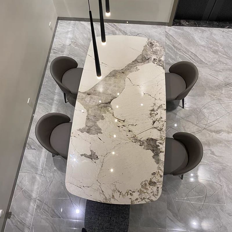 Luxury Style Sintered Stone Table Single Pedestal Base Rectangle Table for Home Clearhalo ' dining_table' 'Dining Tables & Seating' 'Dining Tables' 'furn' 'furn_dining_table' 'Furniture' 'furniture_dining_table' 'Kitchen & Dining Furniture' 'kitchen&dining_furn' 'kitchen' 'kitchen_dining_table' 1200x1200_46cf49c6-a420-40d2-83d2-d57a61071e24