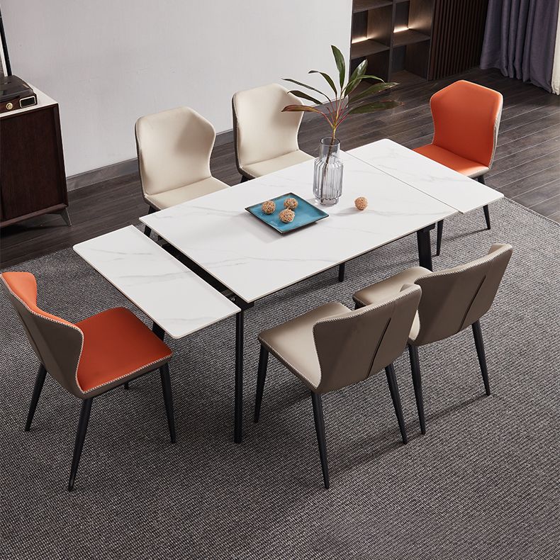 4-foot Stone Dining Site Table Modern Style Drop-Leaf Dining Table for Dining Room Clearhalo 'Dining Tables & Seating' 'Dining Tables' 'dining_table' 'furn' 'furn_dining_table' 'Furniture' 'furniture_dining_table' 'Kitchen & Dining Furniture' 'kitchen' 'kitchen_dining_table' 1200x1200_46d0953c-39e6-4ed2-b46c-0028d1c06556