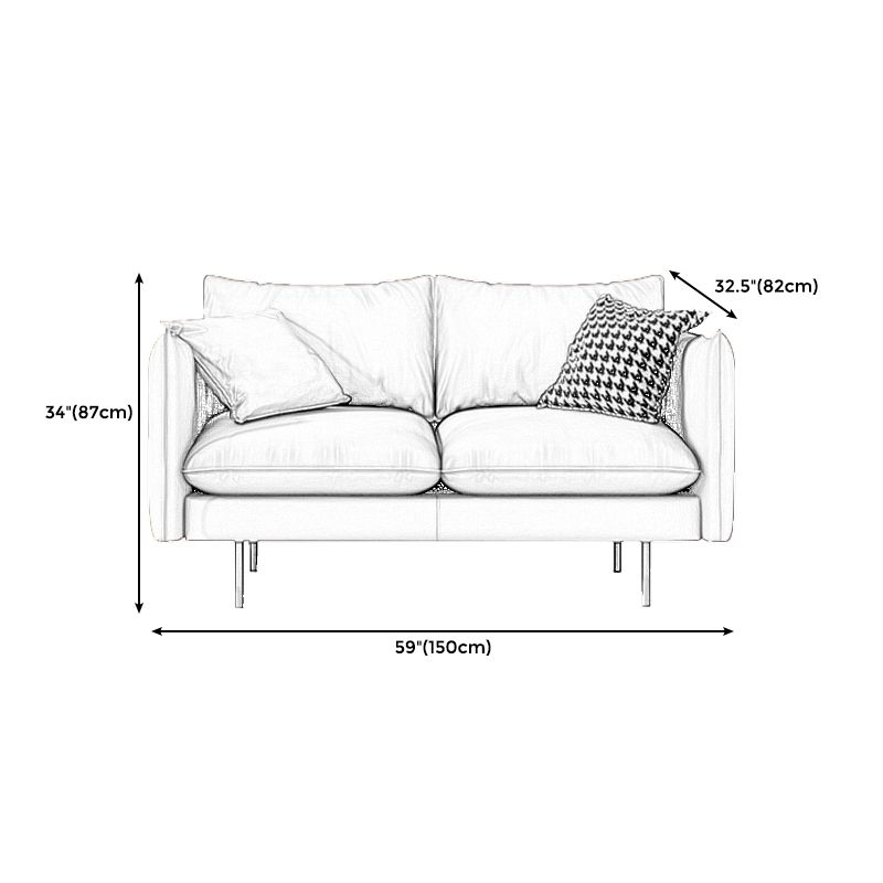 Modern Style Square Armrest Latex Cushions Fill The Grey/brown Sofa Clearhalo 'furn' 'furn_sofas' 'Furniture' 'furniture_sofas' 'kitchen' 'kitchen_sofas' 'Living Room Furniture' 'Sofa' 'sofas' 1200x1200_46d1df7c-f810-4f4c-b8fa-a0337d7ecd22