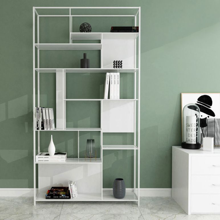 Contemporary Iron Etagere Bookshelf Vertical Office and Living Room Bookcase Clearhalo 'Bookcases' 'furn' 'furn_bookcases' 'Furniture' 'furniture_bookcases' 'Office Furniture' 1200x1200_46d214ab-21e6-4be8-87e5-124d5b1da2e2
