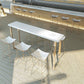 Glam Wood Bar Height Table with Rectangle Table Top Sled Table - 41.3" H Clearhalo 'Bar Furniture' 'Bar Tables' 'bar_tables' 'furn' 'furn_bar_tables' 'Furniture' 'furniture_bar_tables' 'Kitchen & Dining Furniture' 1200x1200_46d23a8c-96fb-4425-a5ec-cc349d35df92