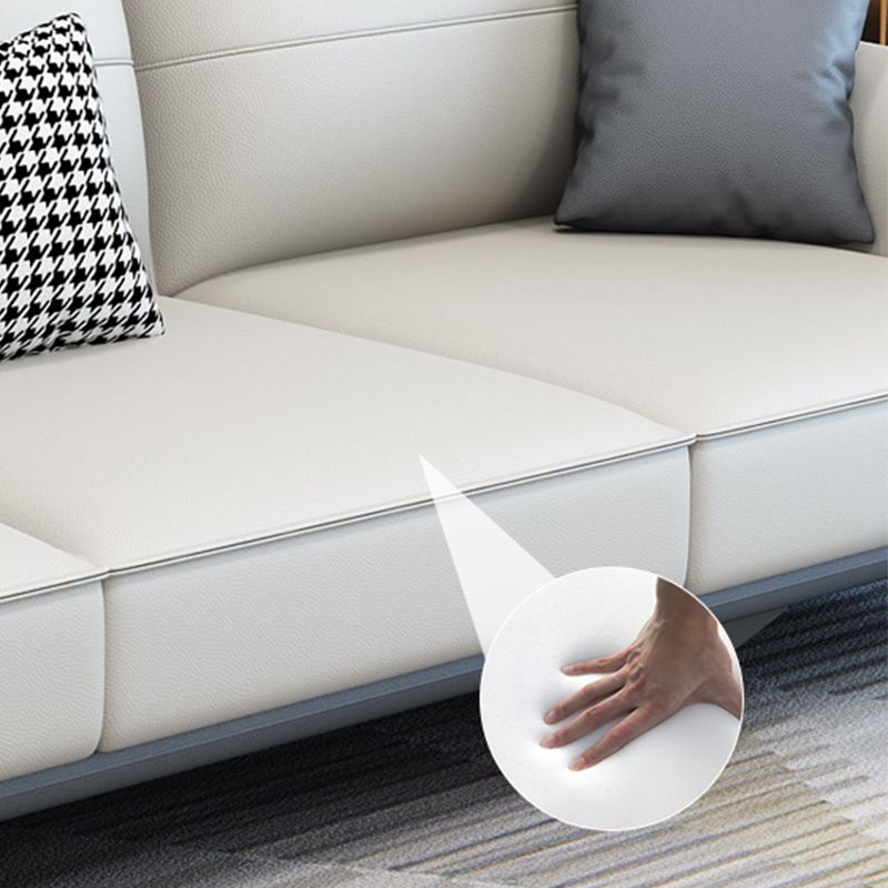 Pain en cuir en cuir canapé sectionnel canapé à bras évasé et chaise