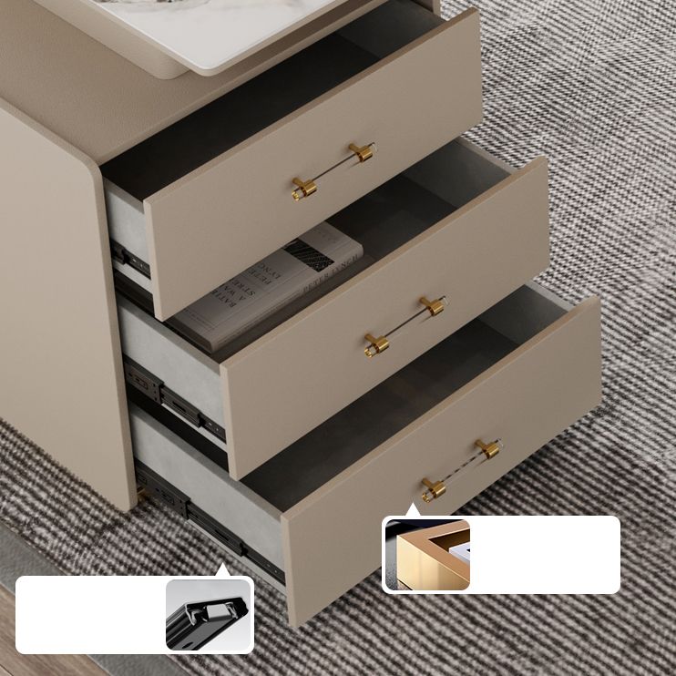 Destina di ufficio in pietra contemporanea 3-cassetti 23,62 "W di scrittura