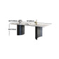 Modern 1/2/3/4/7 Pieces Rectangle Dining Set Sintered Stone Top Dinette Table Set