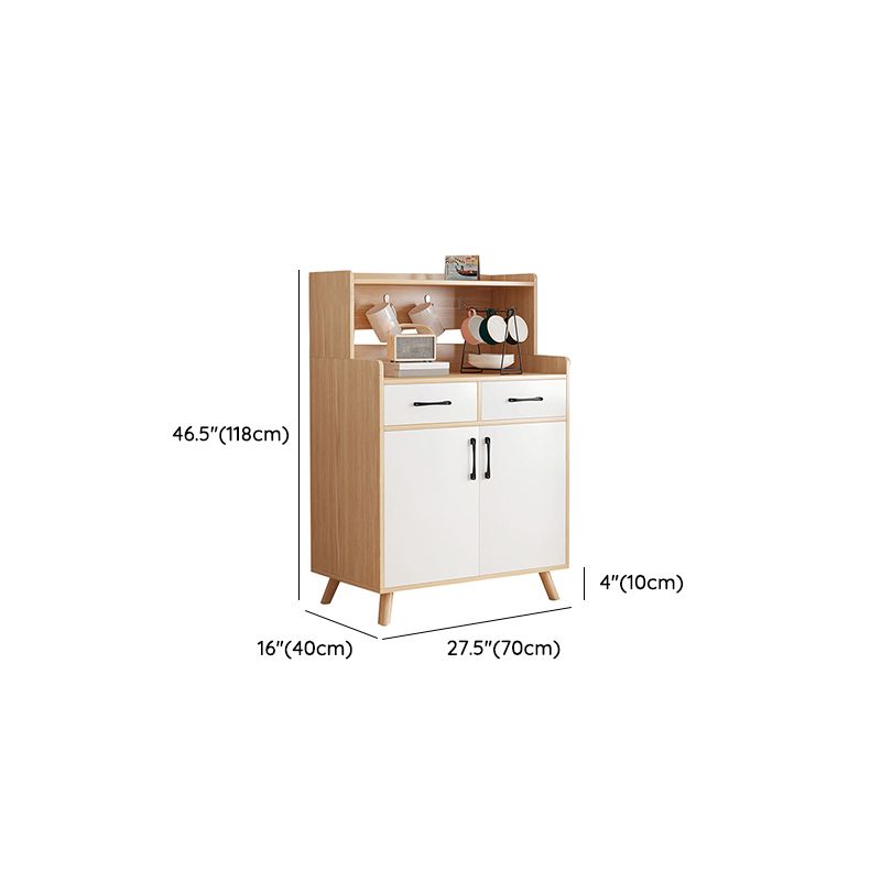 Modern Style Dining Server Engineered Wood Server with Open Storage Clearhalo 'buffet_sideboard' 'Buffets & Sideboards' 'furn' 'furn_buffet_sideboard' 'Furniture' 'Kitchen & Dining Furniture' 1200x1200_46d42582-6dda-4339-9a89-4c03fee86d84