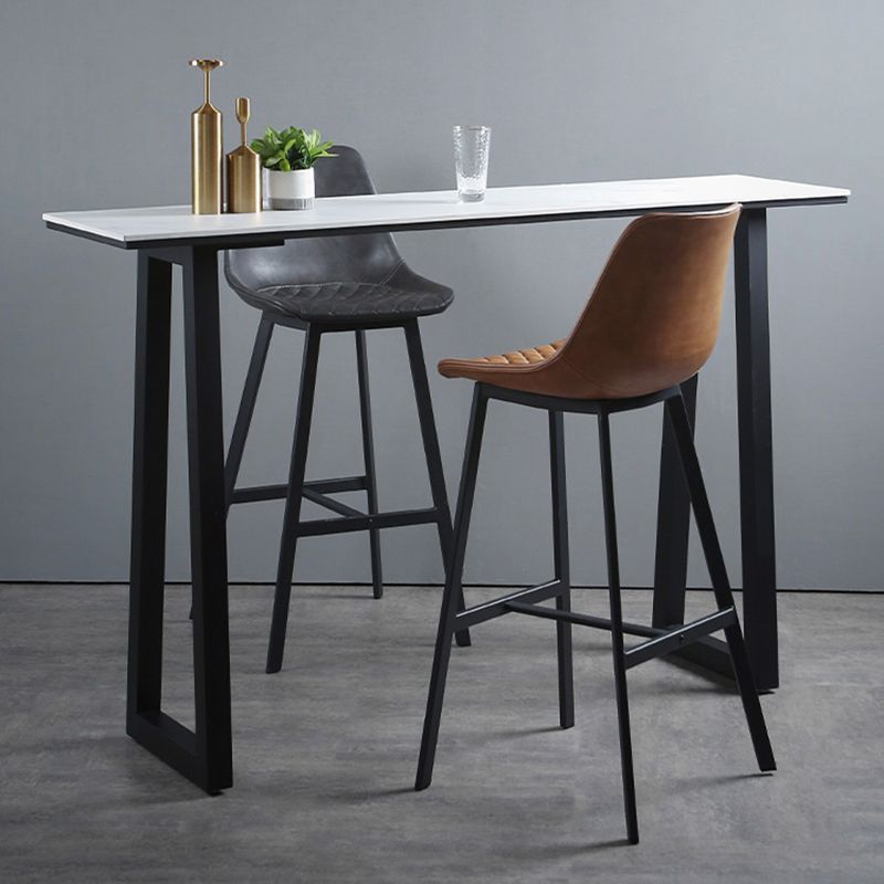 Living Room Leather Counter Chair Bucket Industrial Footrest Counter Bar Stool Clearhalo 'Bar Furniture' 'Bar Stools' 'bar_stools' 'furn' 'furn_bar_stools' 'Furniture' 'Kitchen & Dining Furniture' 1200x1200_46d4a943-80a8-458a-b9f5-cdb0948a49fb