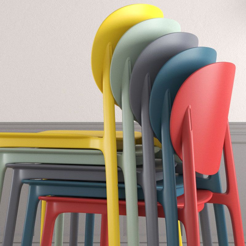 Contemporary Style Stackable Chair Kitchen Armless Chair with Plastic Legs Clearhalo 'Dining Chairs' 'Dining Tables & Seating' 'dining_chair' 'Furniture' 'furniture_dining_chair' 'Kitchen & Dining Furniture' 1200x1200_46d51035-de35-4525-bca2-0ebbe5547543