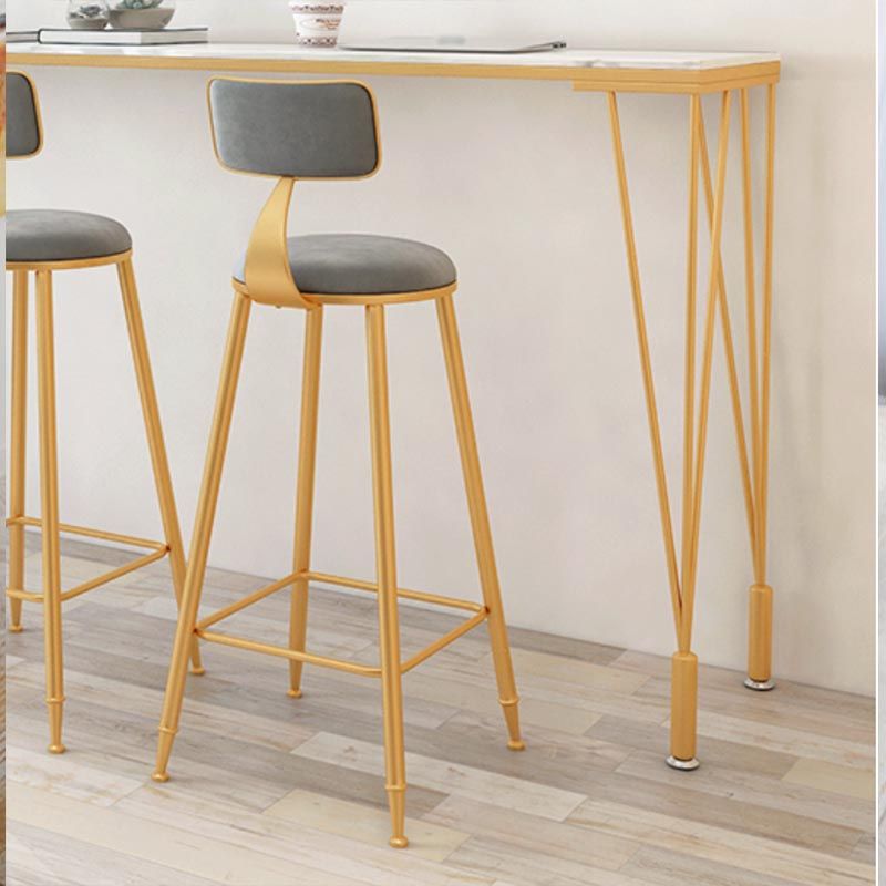 Contemporary Indoor Counter Height Dining Table Marble Rectangle White Bistro Table Clearhalo 'Bar Furniture' 'Bar Tables' 'bar_tables' 'furn' 'furn_bar_tables' 'Furniture' 'furniture_bar_tables' 'Kitchen & Dining Furniture' 1200x1200_46d7aea7-48ff-4911-af8b-64bb7de7a993